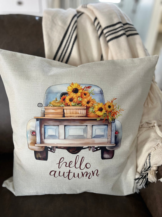 Hello Autumn pillow cover