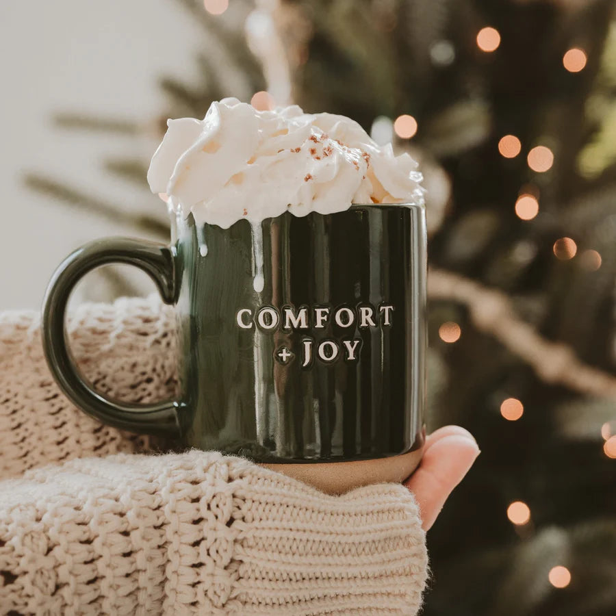 Comfort + Joy stoneware mug