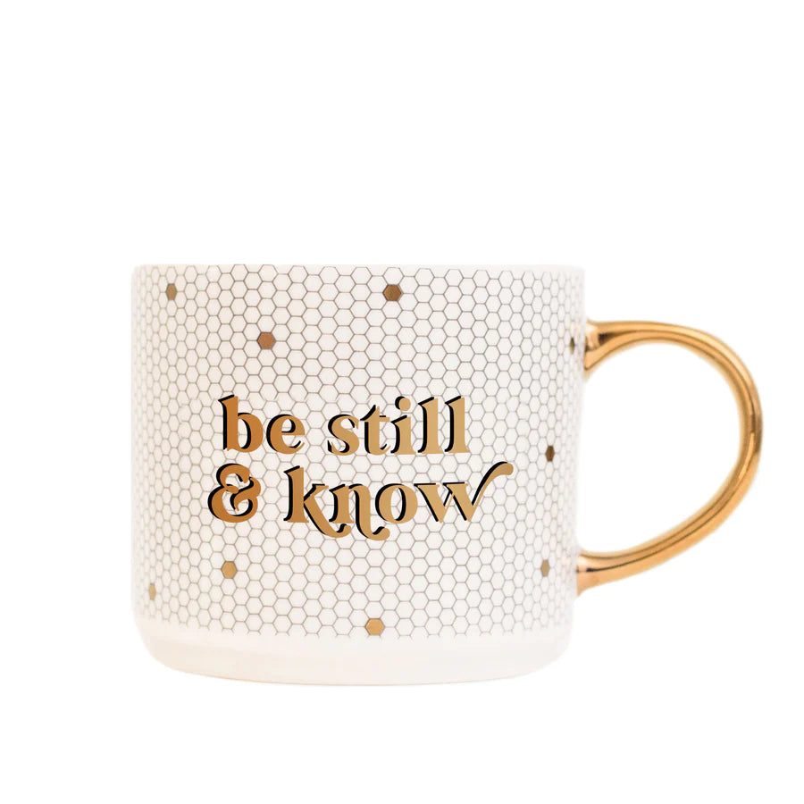 Be still & know - gold tile