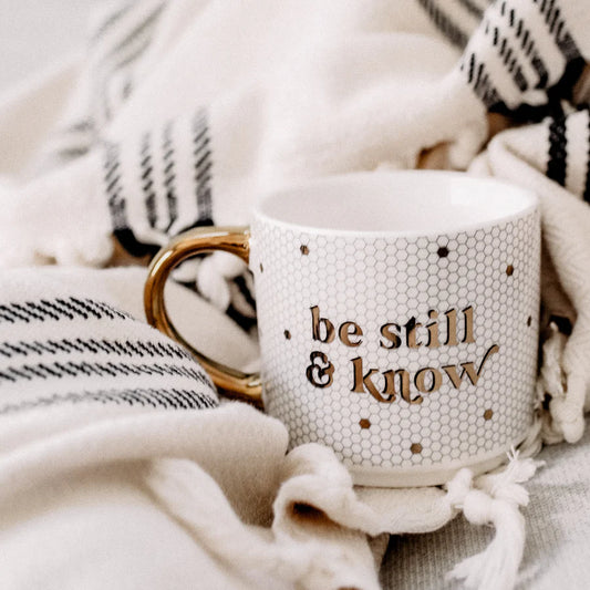 Be still & know - gold tile