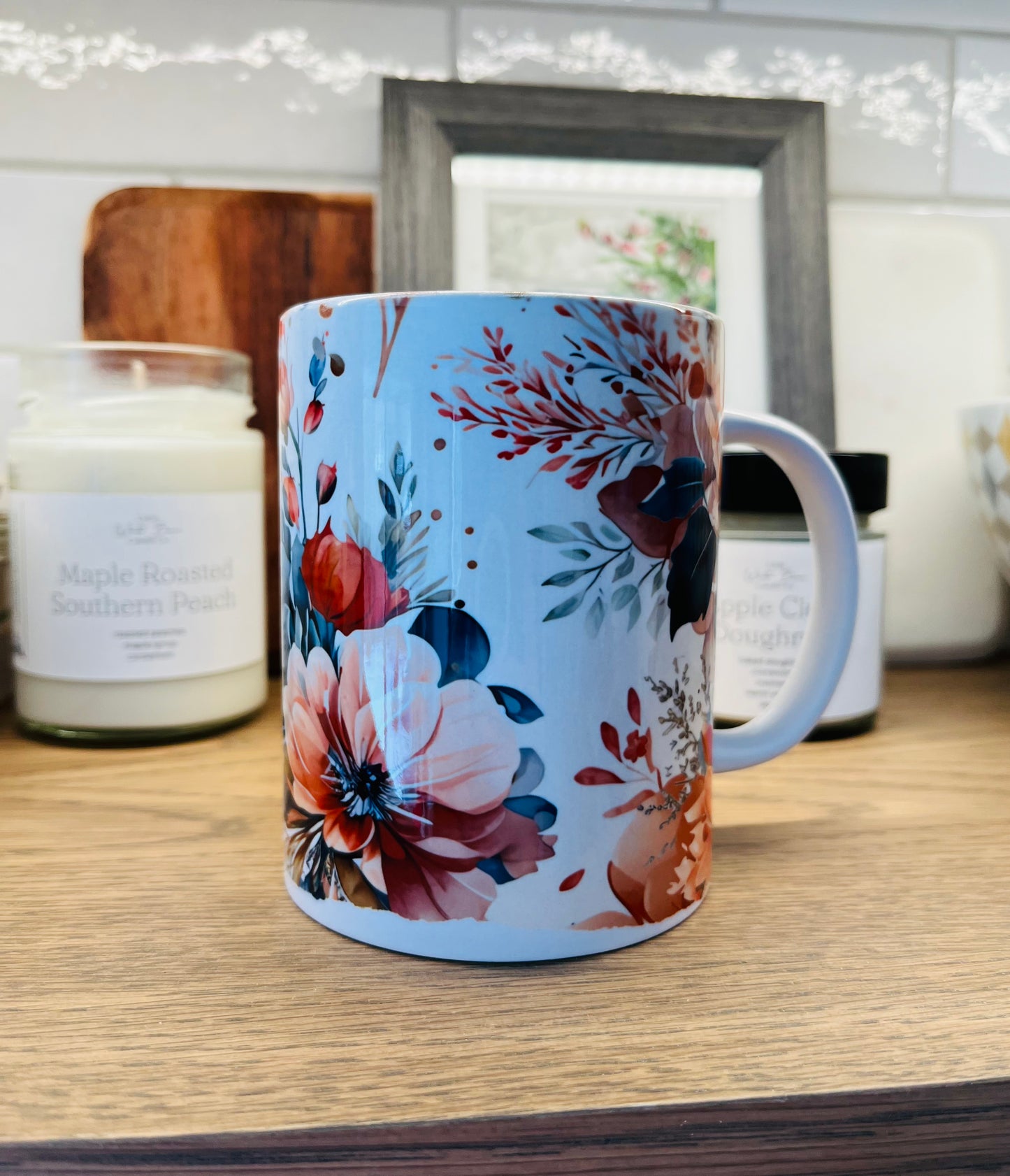 Vintage floral mug