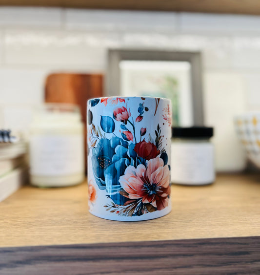 Vintage floral mug